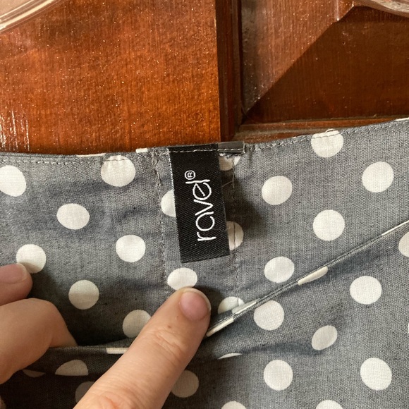 Ravel gray and white polka dot top size M - Picture 3 of 8